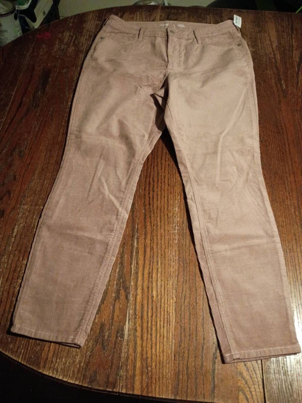 New Old Navy Size 14 Tan Brown High Rise Rockstar Super Skinny Corduroy Pants
